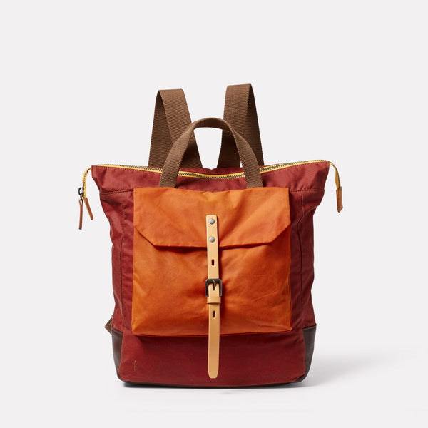 ally capellino Frances Waxed Cotton Rucksack in Buddha