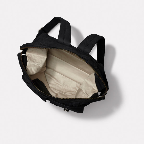 Ally Capellino Frank Large Waxed Cotton Rucksack In Black