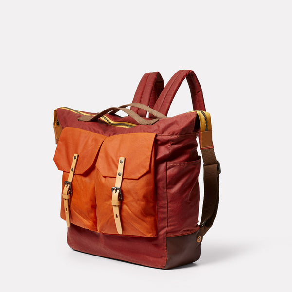 Ally Capellino Frank Large Waxed Cotton Rucksack In Buddha
