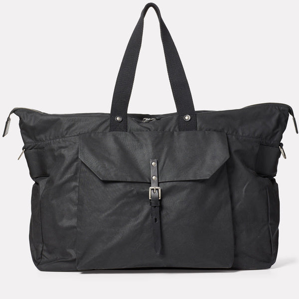 ally capellino Freddie Waxed Cotton Holdall in Black