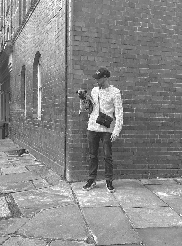 Ally Capellino Friday Waxed Cotton Crossbody Bag In Black