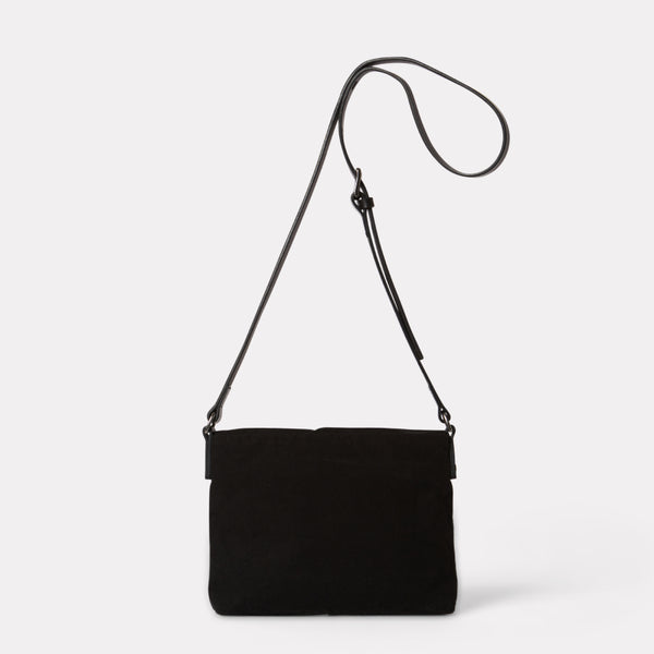 Ally Capellino Friday Waxed Cotton Crossbody Bag In Black