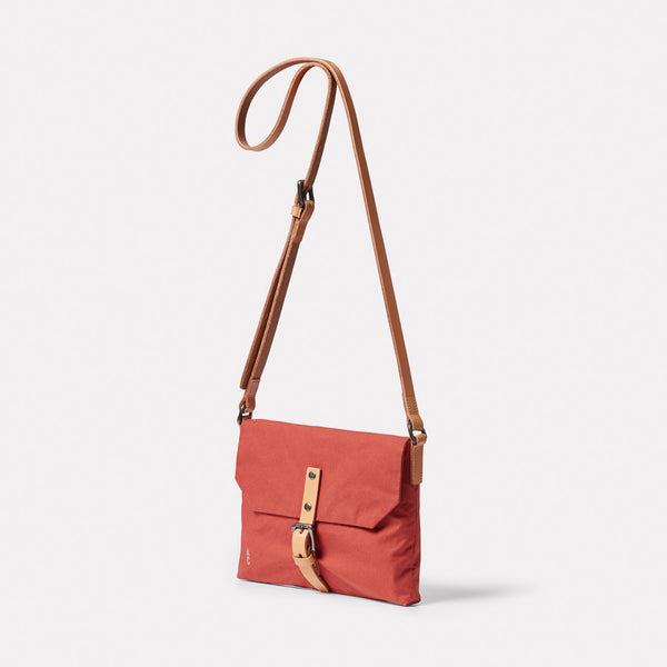 Ally Capellino Friday WUW Waxed Cotton Crossbody Bag In Brick