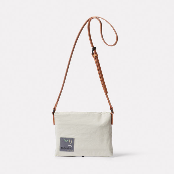 Ally Capellino Friday WUW Waxed Cotton Crossbody Bag In Clay