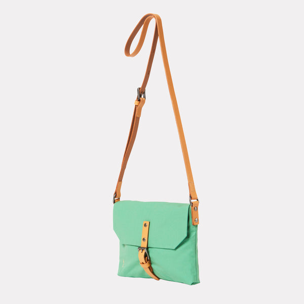 Ally Capellino Friday WUW Waxed Cotton Crossbody Bag In Green