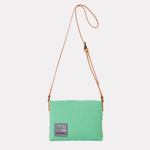 Ally Capellino Friday WUW Waxed Cotton Crossbody Bag In Green