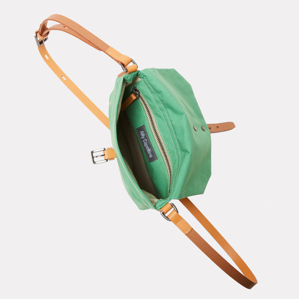 Ally Capellino Friday WUW Waxed Cotton Crossbody Bag In Green