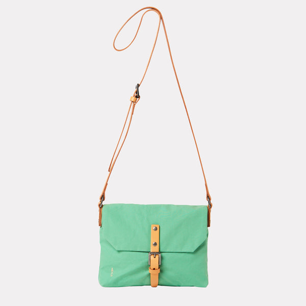 ally capellino Friday WUW Waxed Cotton Crossbody Bag in Green
