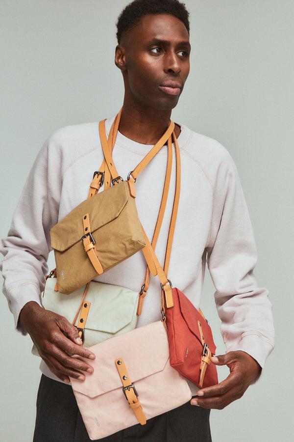 Ally Capellino Friday WUW Waxed Cotton Crossbody Bag In Pink