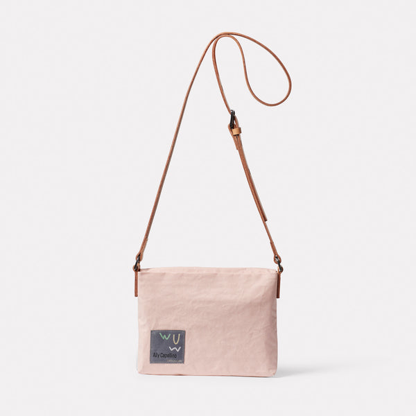 Ally Capellino Friday WUW Waxed Cotton Crossbody Bag In Pink