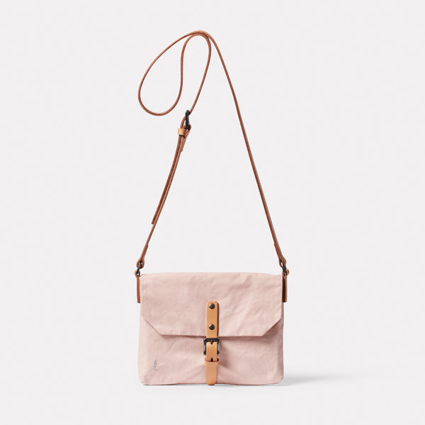 ally capellino Friday WUW Waxed Cotton Crossbody Bag in Pink