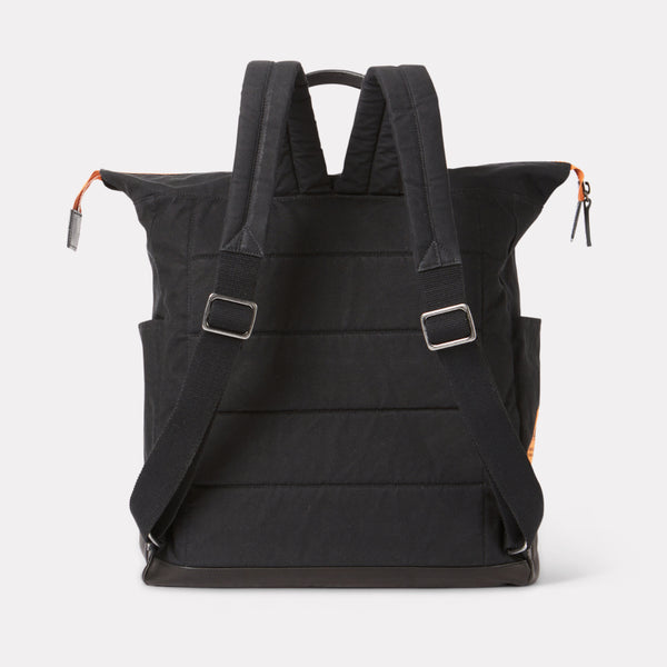 Ally Capellino Fritz Waxed Cotton Rucksack In Black