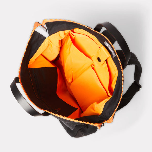 Ally Capellino Fritz Waxed Cotton Rucksack In Black