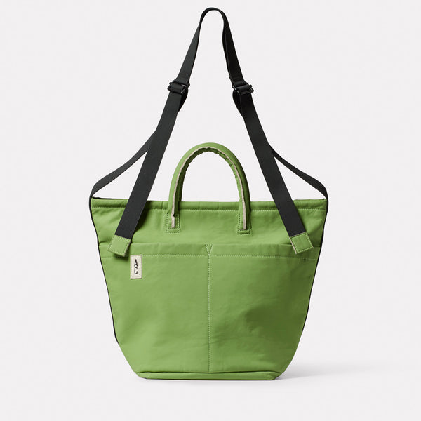 ally capellino Hadley Hemp Crossbody Bucket Bag in Grass