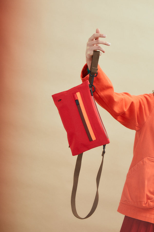 Ally Capellino Herb Travel Cycle Recycled Crossbody Bag In Crimson