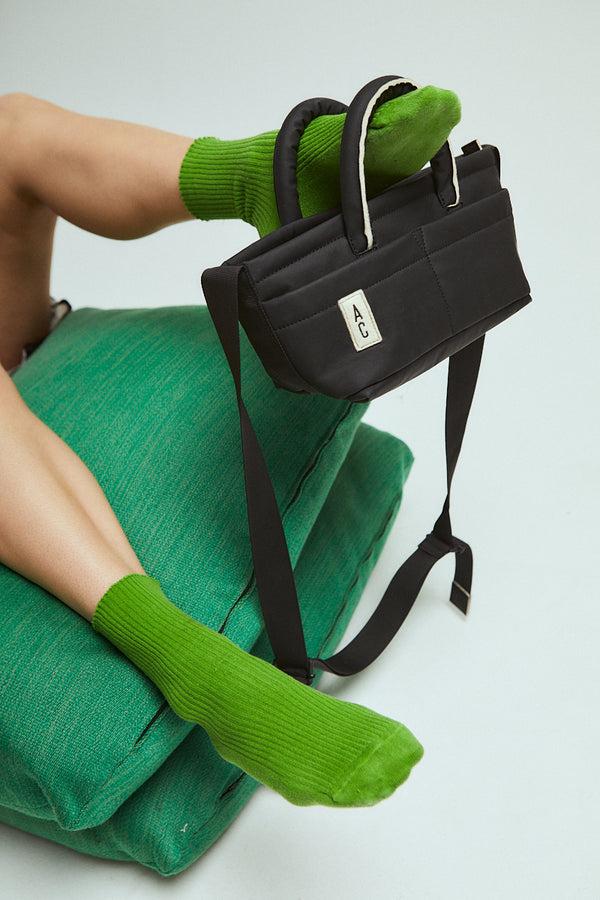 Ally Capellino Hester Abaca Top Handle Crossbody Bag In Black