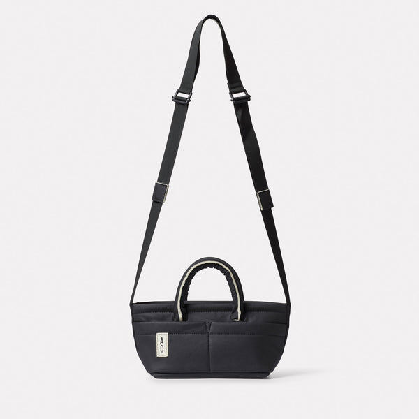 ally capellino Hester Abaca Top Handle Crossbody Bag in Black