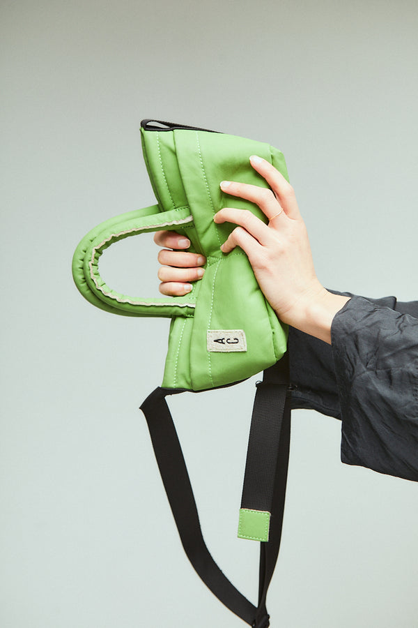 Ally Capellino Hester Hemp Top Handle Crossbody Bag In Grass
