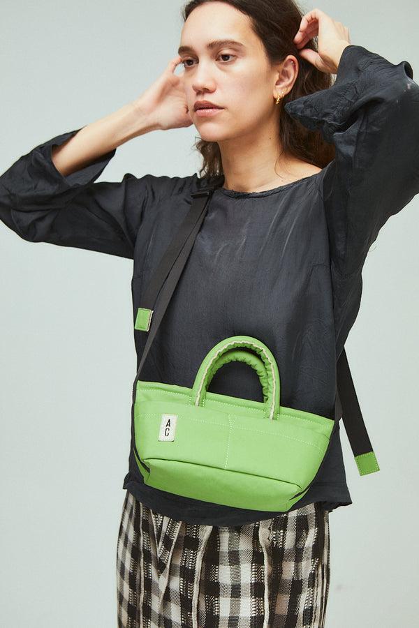 Ally Capellino Hester Hemp Top Handle Crossbody Bag In Grass
