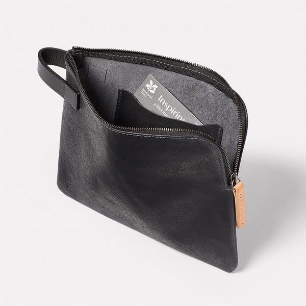 Ally Capellino Hocker Tab Large Calvert Leather Purse In Black