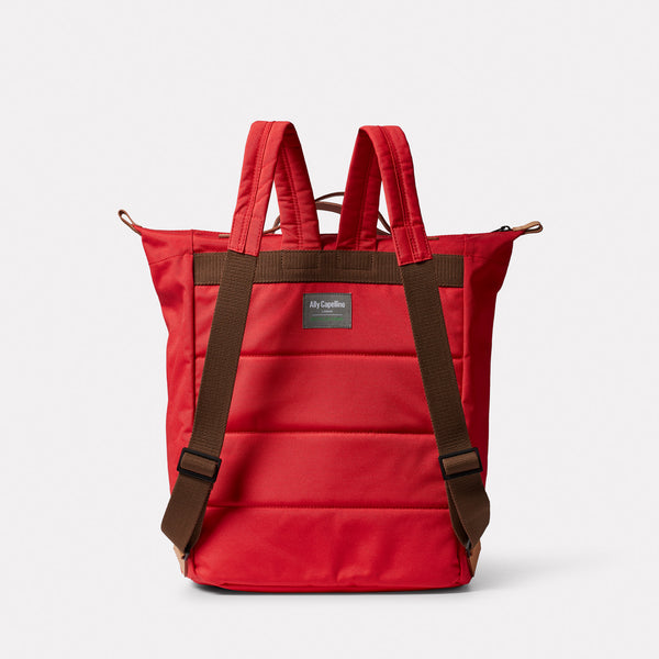 Ally Capellino Hoy Travel Cycle Recycled Backpack In Crimson