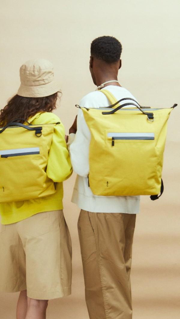 Ally Capellino Hoy Travel Cycle Recycled Backpack In Lemon