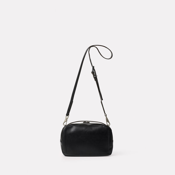 Ally Capellino Leila Medium Crossbody In Black Wellington Leather