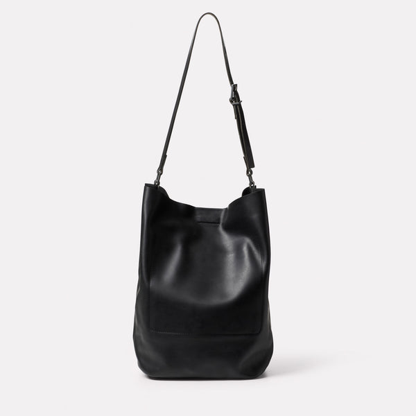 Ally Capellino Lloyd Large Bucket In Black Wellington Leather