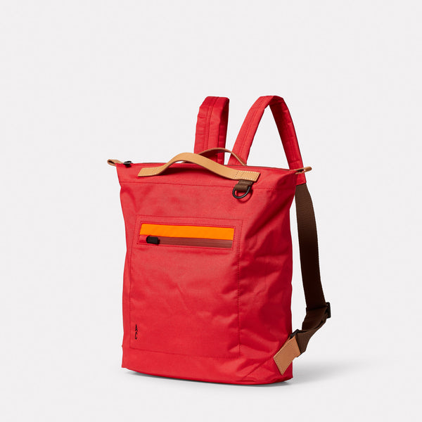 Ally Capellino Mini Hoy Travel Cycle Recycled Backpack In Crimson