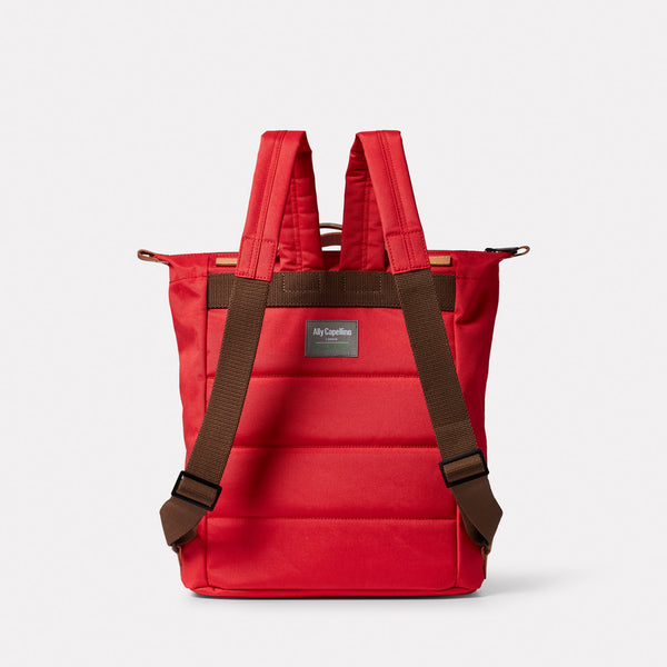 Ally Capellino Mini Hoy Travel Cycle Recycled Backpack In Crimson