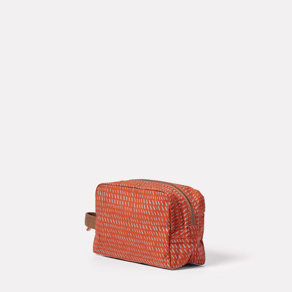 Ally Capellino Simon Waxed Cotton Washbag In Dash Print