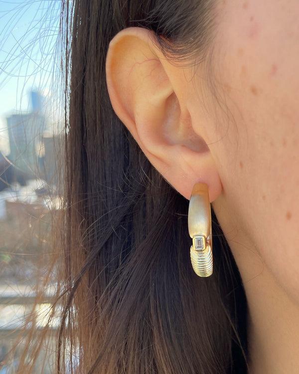 Almasika Adiré Diamond Hoop Earrings