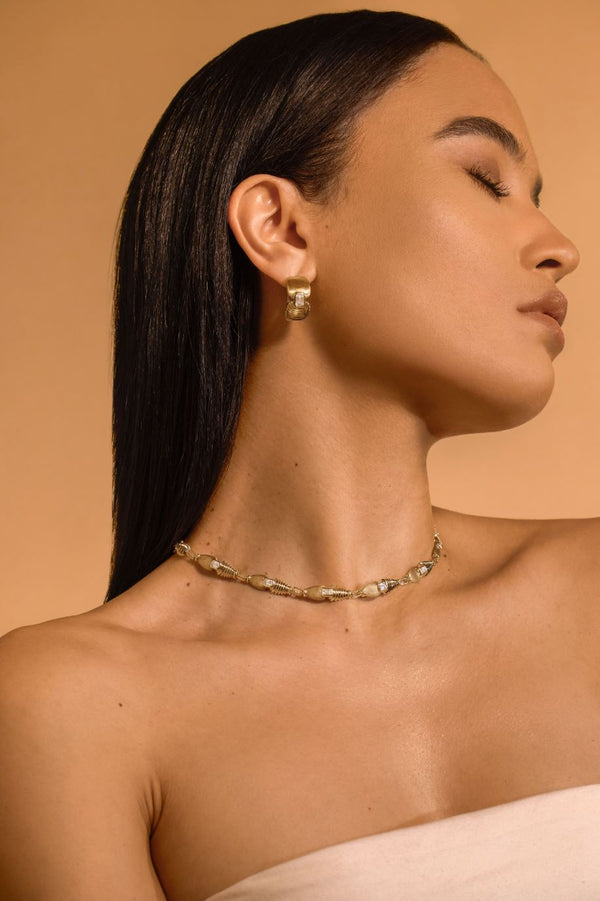 Almasika Adiré Diamond Huggie Earrings