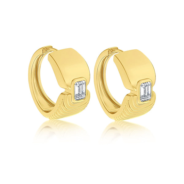 almasika Adiré Diamond Huggie Earrings