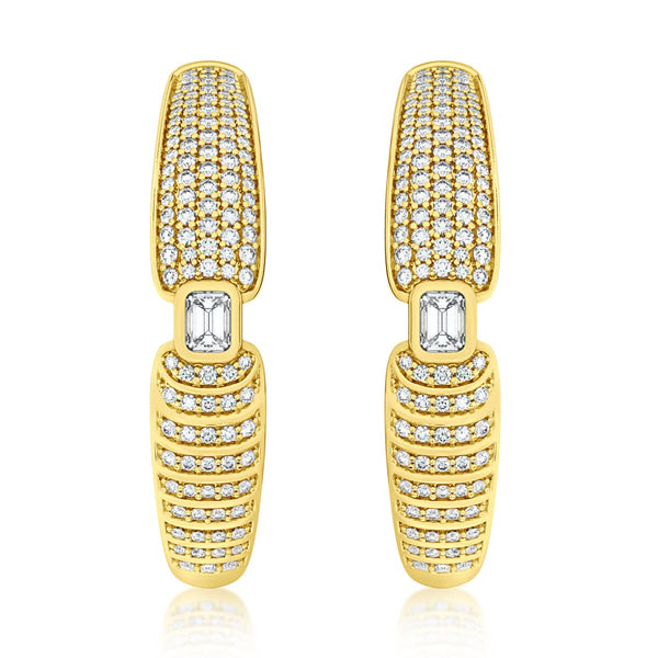 Almasika Adiré Pavé Diamond Hoop Earrings