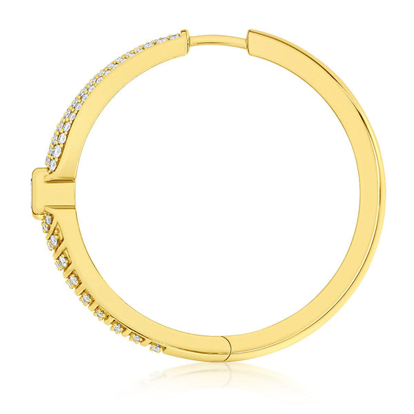 Almasika Adiré Pavé Diamond Hoop Earrings