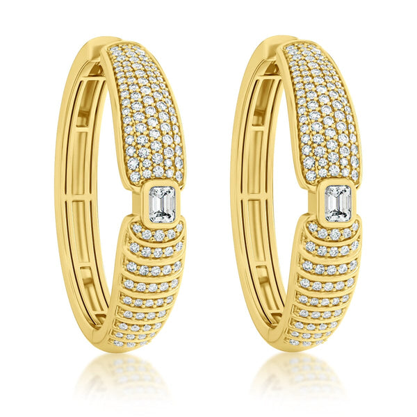 almasika Adiré Pavé Diamond Hoop Earrings