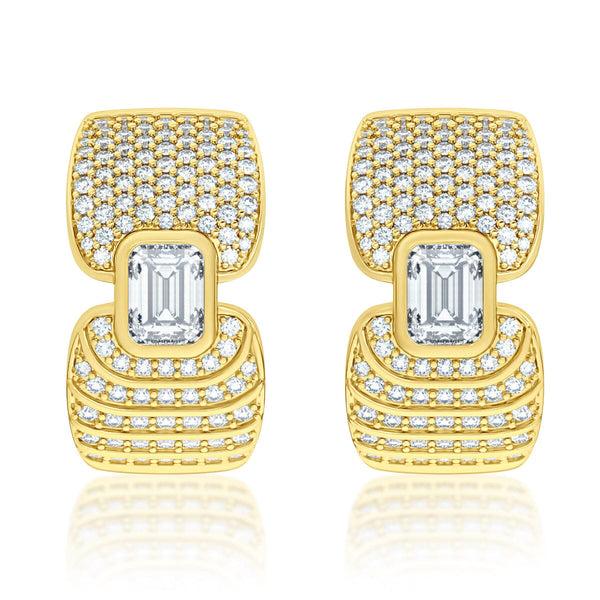 Almasika Adiré Pavé Diamond Huggie Earrings