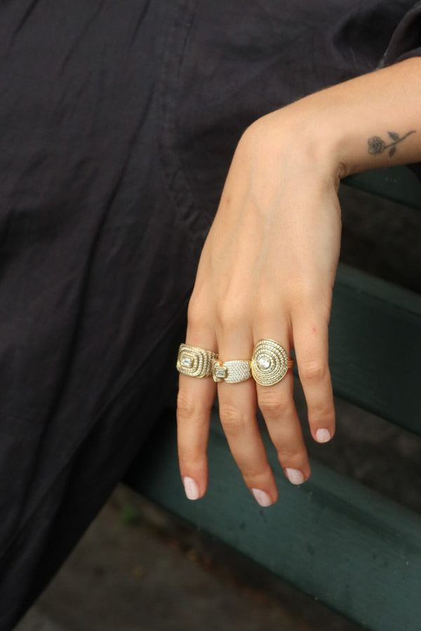 Almasika Adiré Pavé Diamond Ring