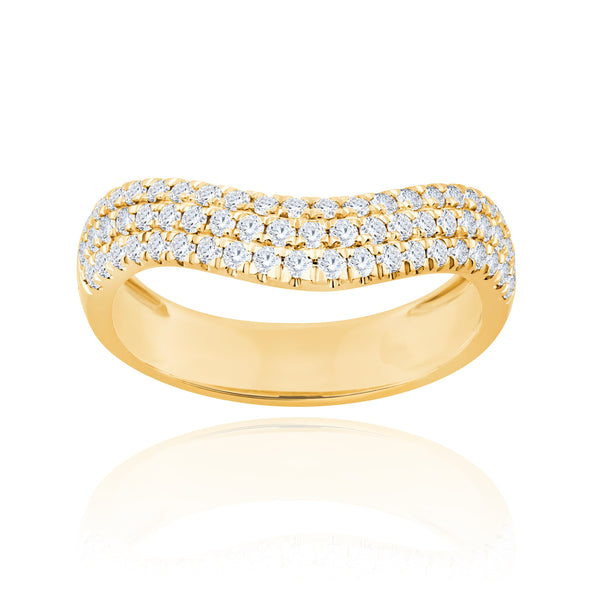 almasika Berceau Bombée Pavé Diamond Ring