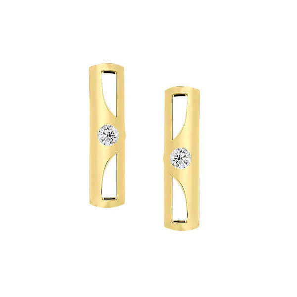 almasika Berceau Diamond Bar Earrings