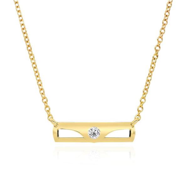 almasika Berceau Diamond Bar Necklace