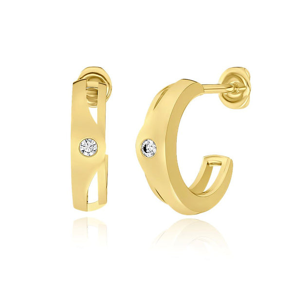 almasika Berceau Diamond Demi Hoop Earrings