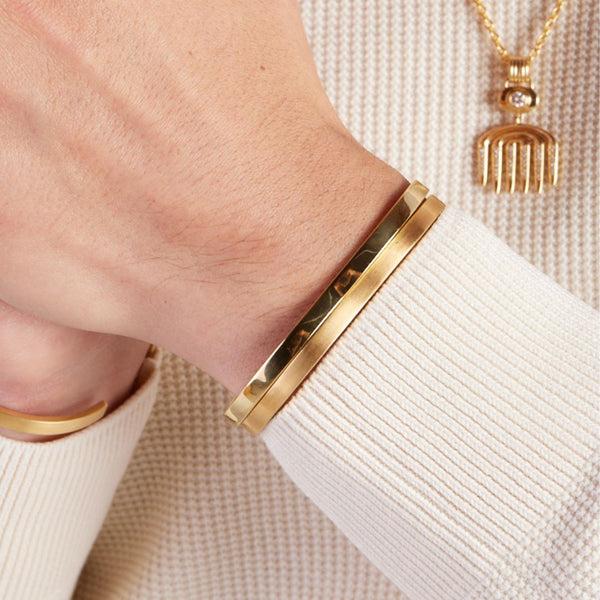 Almasika BERCEAU - Men's 18k Gold Open Cuff