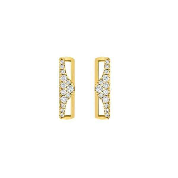 almasika Berceau Pavé Diamond Bar Earrings