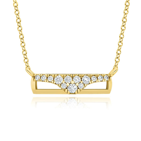 almasika Berceau Pavé Diamond Bar Necklace