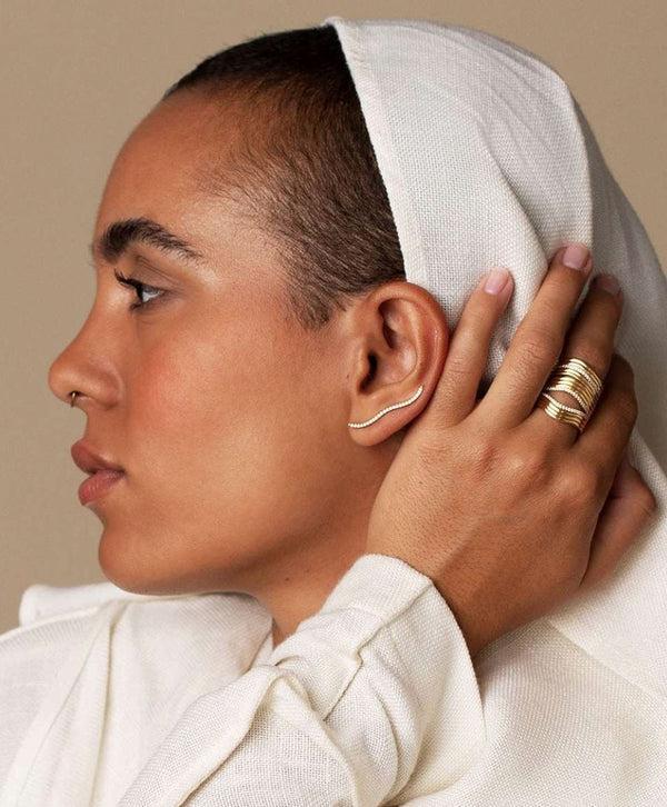 Almasika Berceau Pavé Diamond Ear Climber