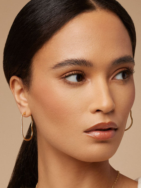 Almasika Berceau Pavé Diamond Grande Hoop Earrings