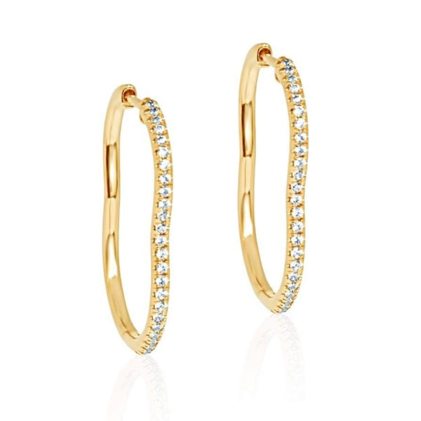 almasika Berceau Pavé Diamond Grande Hoop Earrings