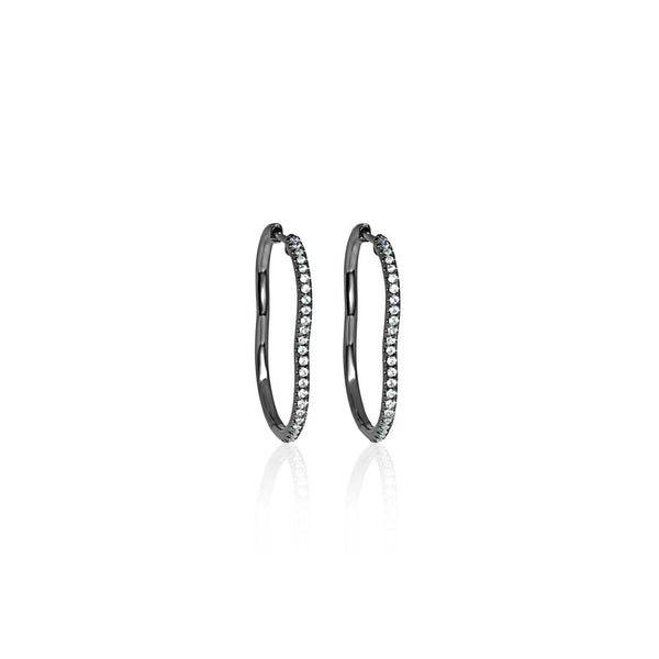 almasika Berceau Pavé Diamond Hoop Earrings